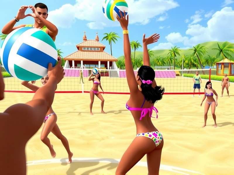 Bollywood Beach Volley Mania Gameplay